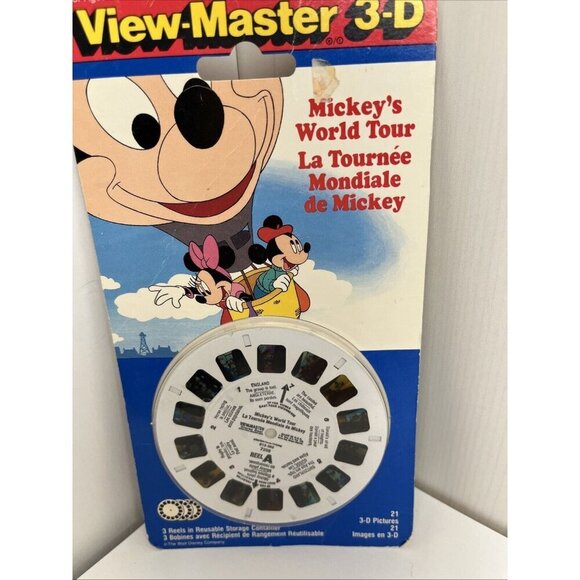 View Master 3D Disney Mickey’s World Tour Reels 7208 Tyko 1991 NOS -sealed - Picture 1 of 14